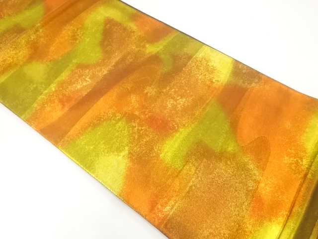 霞模様織出し袋帯